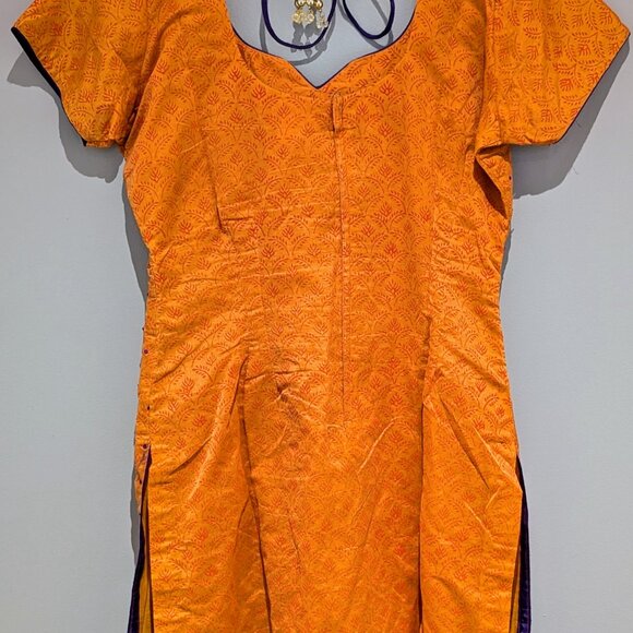 Orange and Purple Punjabi Suit - Picture 2 of 5